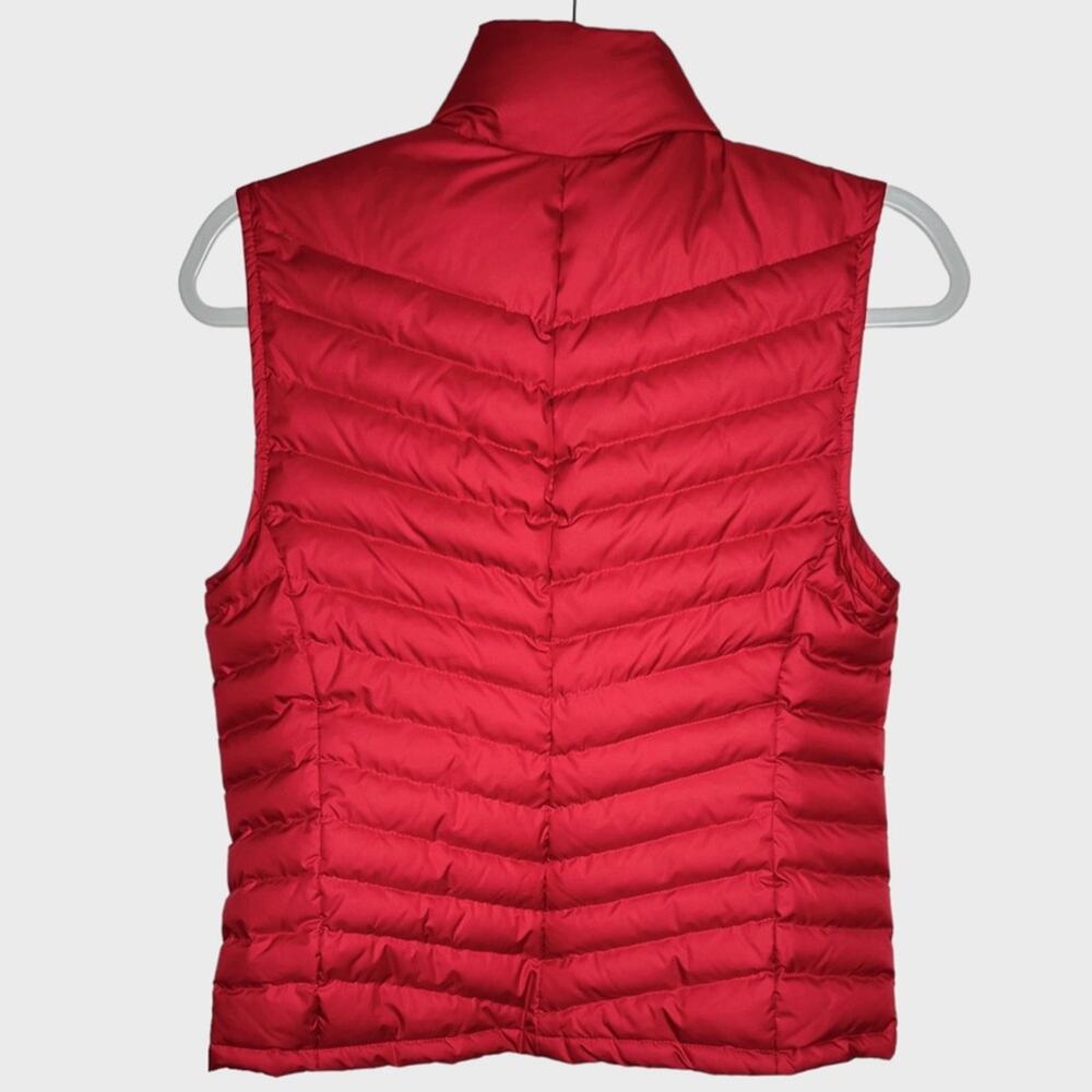 Talbots Petites Quilted Chevron Down Puffer Vest Women's MP Zip Snaps Pockets - Picture 2 of 9